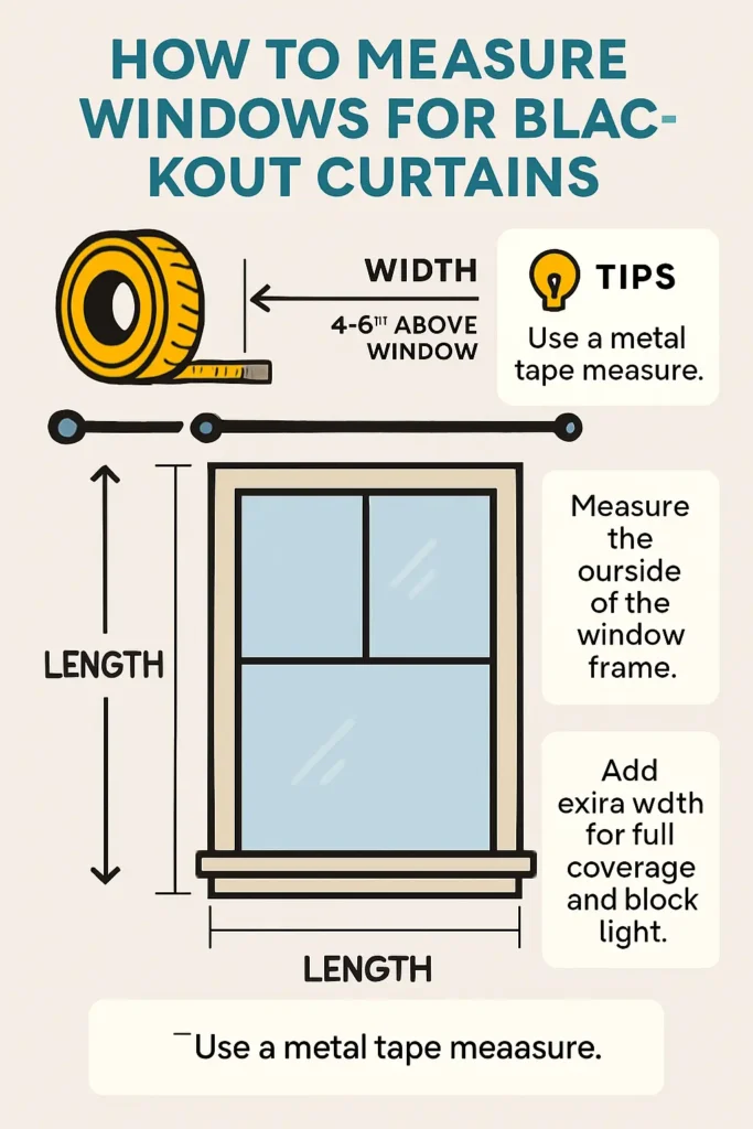How to Measure Windows for Blackout Curtains in Dubai