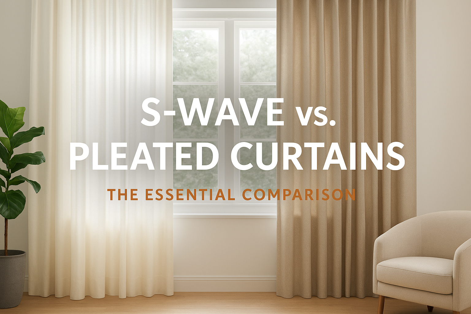 S-wave vs pleated curtains