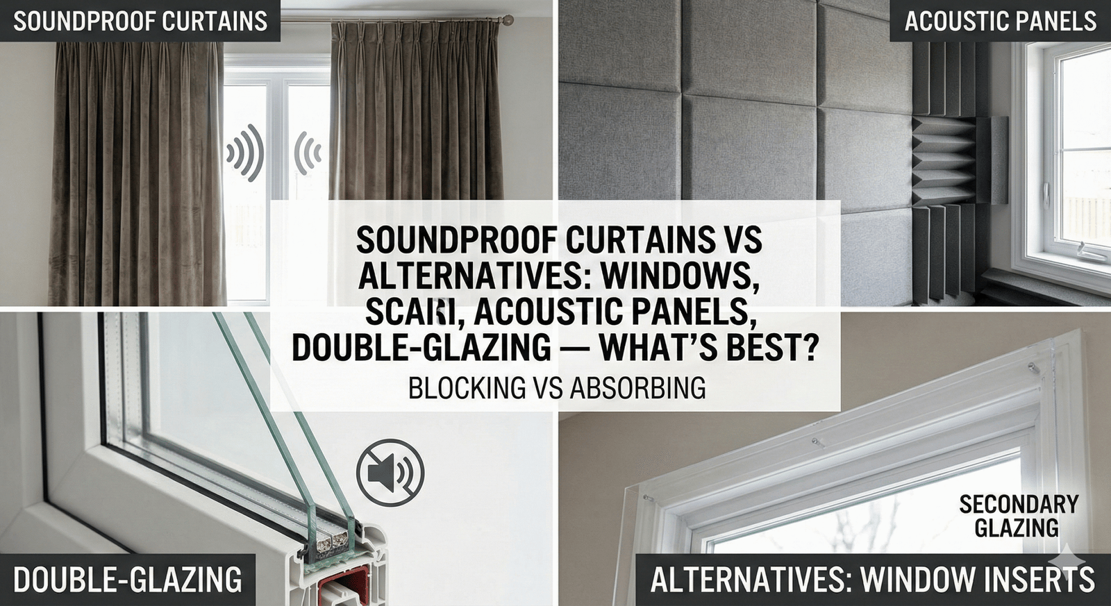 soundproof curtain vs alternative Soundproof Curtains vs Alternatives